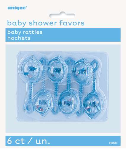 Blue Baby Rattle Cake Toppers - Click Image to Close